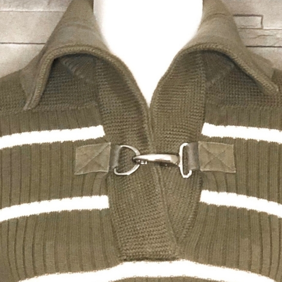 Ralph Laure olive and cream striped sweater - Picture 5 of 5